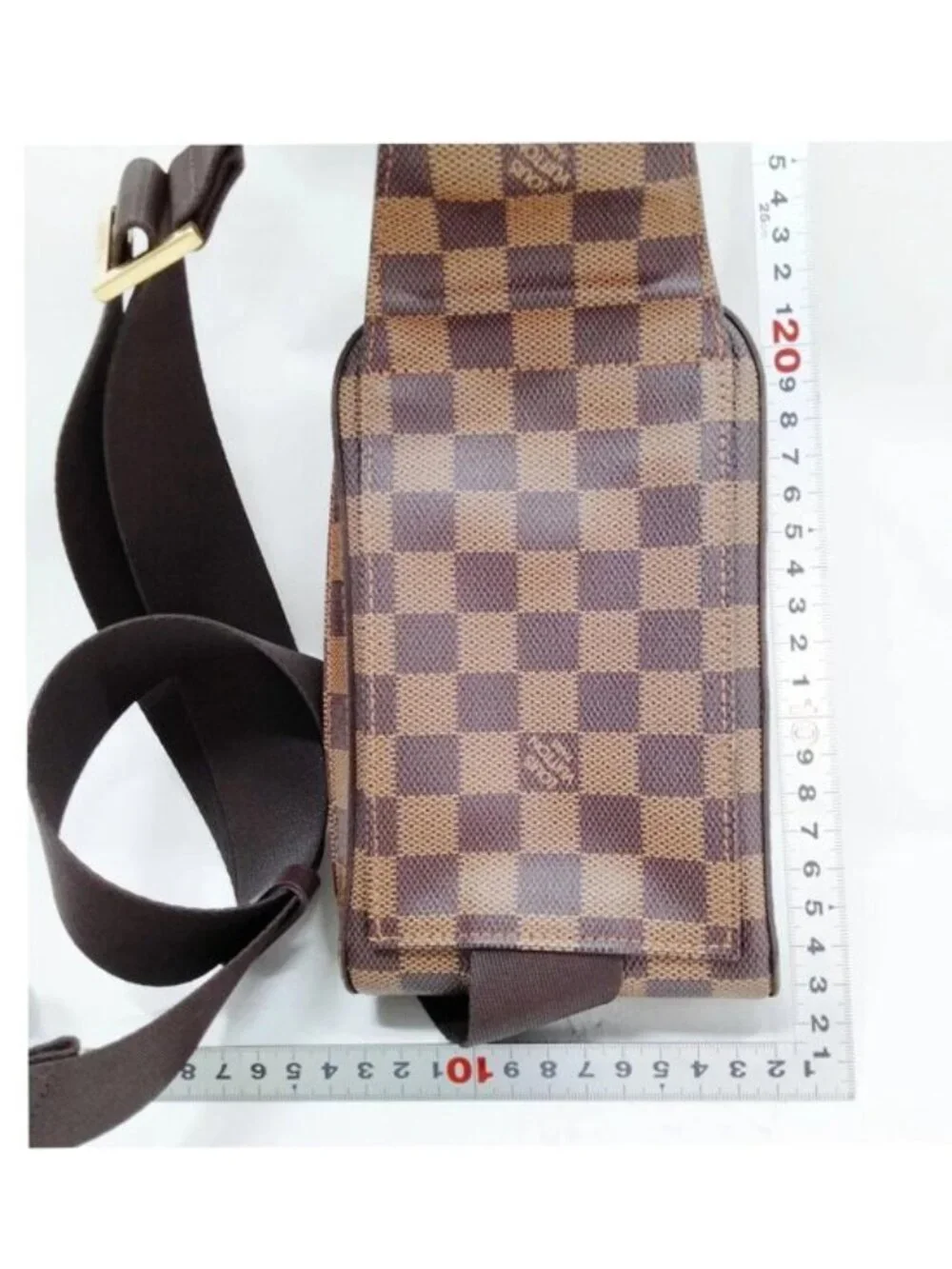 Authentic Louis Vuitton Geronimos Damier Ebene Crossbody Sling Waist Bag - Picture 3 of 16